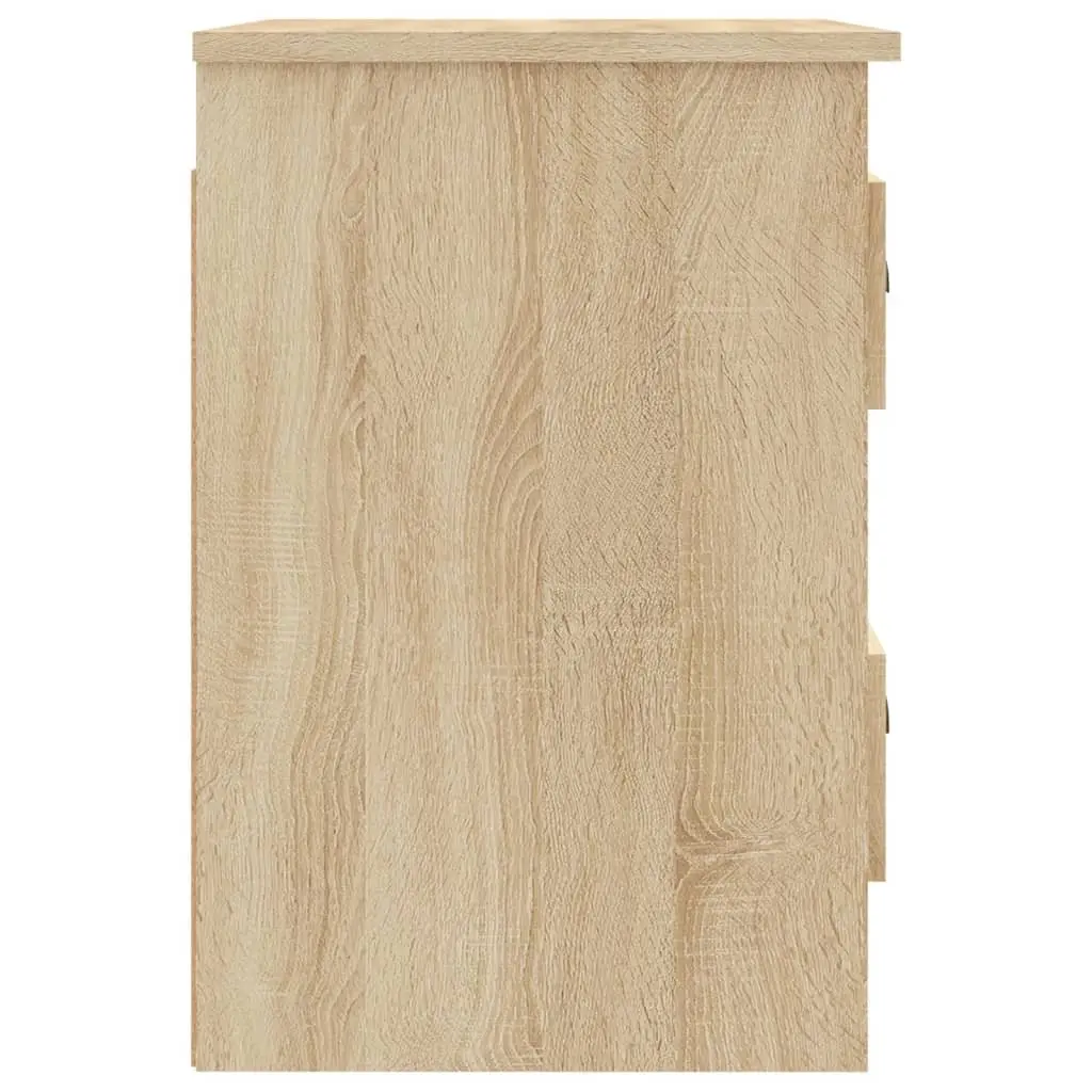Wall-mounted Bedside Cabinet with 2 Drawers Brown Floating Storage Unit