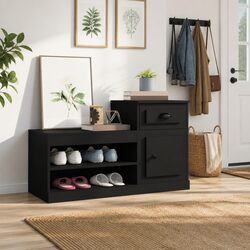 Shoe Storage Cabinet in Black - Ideal for Any Space