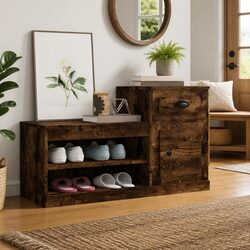 Brown Storage Cabinet for Shoes - Organiser for Your Space