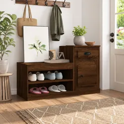Enhance Your Home with a Brown Oak Shoe Cabinet