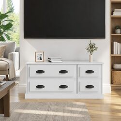 High Gloss White TV Cabinet for Modern Living Spaces