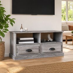 Enhance Your Living Space with Grey Sonoma Wood TV Cabinet
