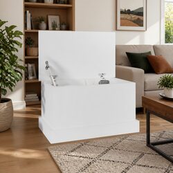 White Storage Box for Organised Living 50x30x28 cm