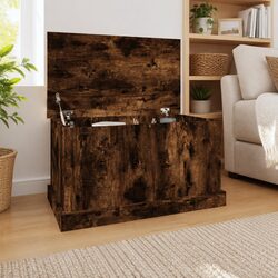 Brown Storage Box with Lid 70x40x38 cm for Living Spaces