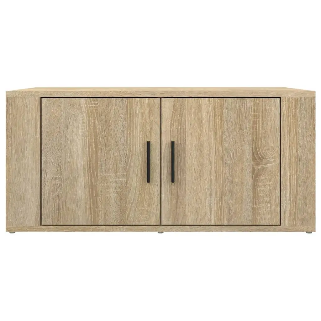 Coffee Table Brown Engineered Wood with Storage Compartments for Living Room