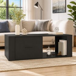 Stylish Black Coffee Table for Organized Living Spaces