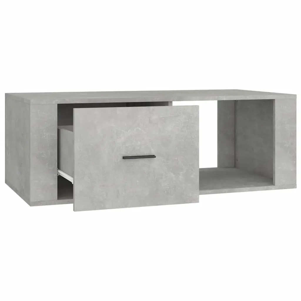 Coffee Table 100x50.5x35cm Grey Engineered Wood Storage Drawer Compartment