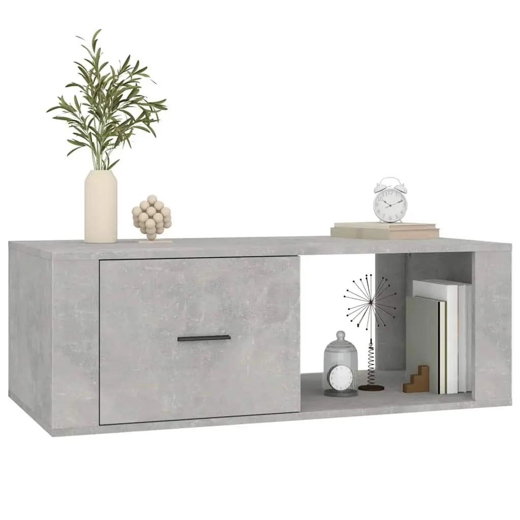 Coffee Table 100x50.5x35cm Grey Engineered Wood Storage Drawer Compartment