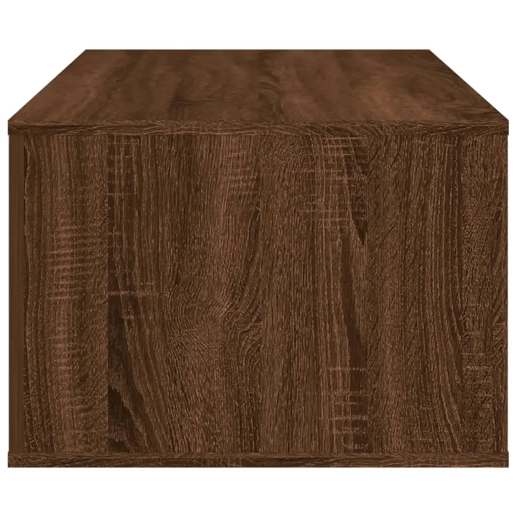 Coffee Table Brown Oak Engineered Wood Storage Living Room Accent Sofa Side Table