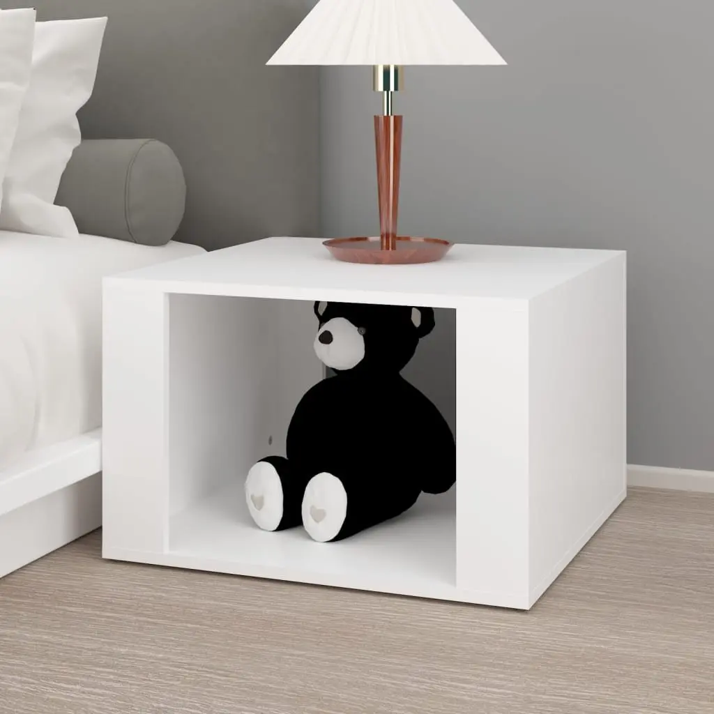 Bedside Table White Storage Nightstand Bedroom Furniture