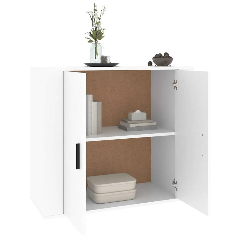 Sideboard White 80x33x70 cm Engineered Wood Storage Cabinet with Doors