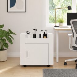 White Desk Trolley for Effortless Office Organisation