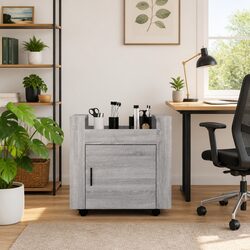 Versatile Grey Desk Trolley for Organized Spaces