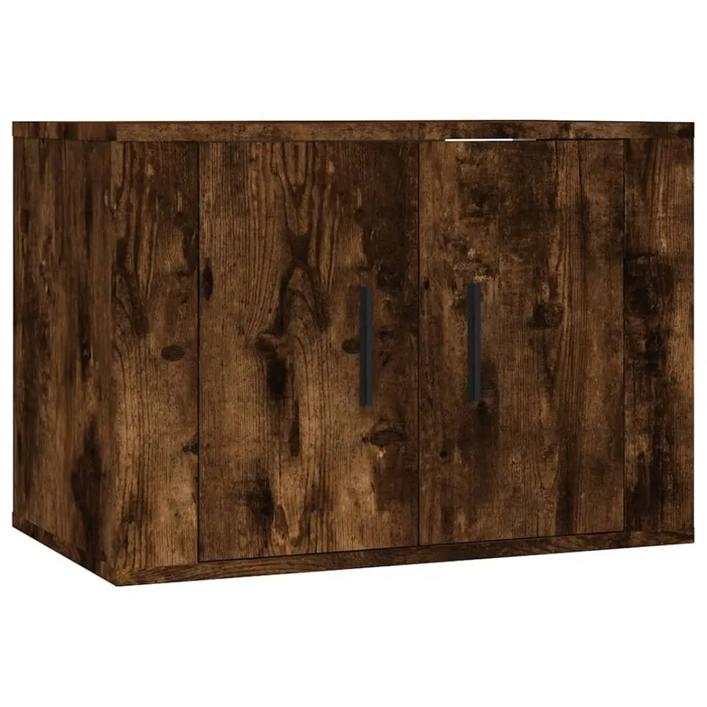 Wall Mounted TV Cabinet 57x34.5x40cm Brown Engineered Wood Storage Unit