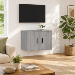Enhance Your Space with This Grey Wall Mounted Cabinet
