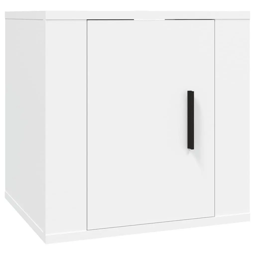Wall Mounted TV Cabinet 40x34.5x40cm White Storage Display Unit