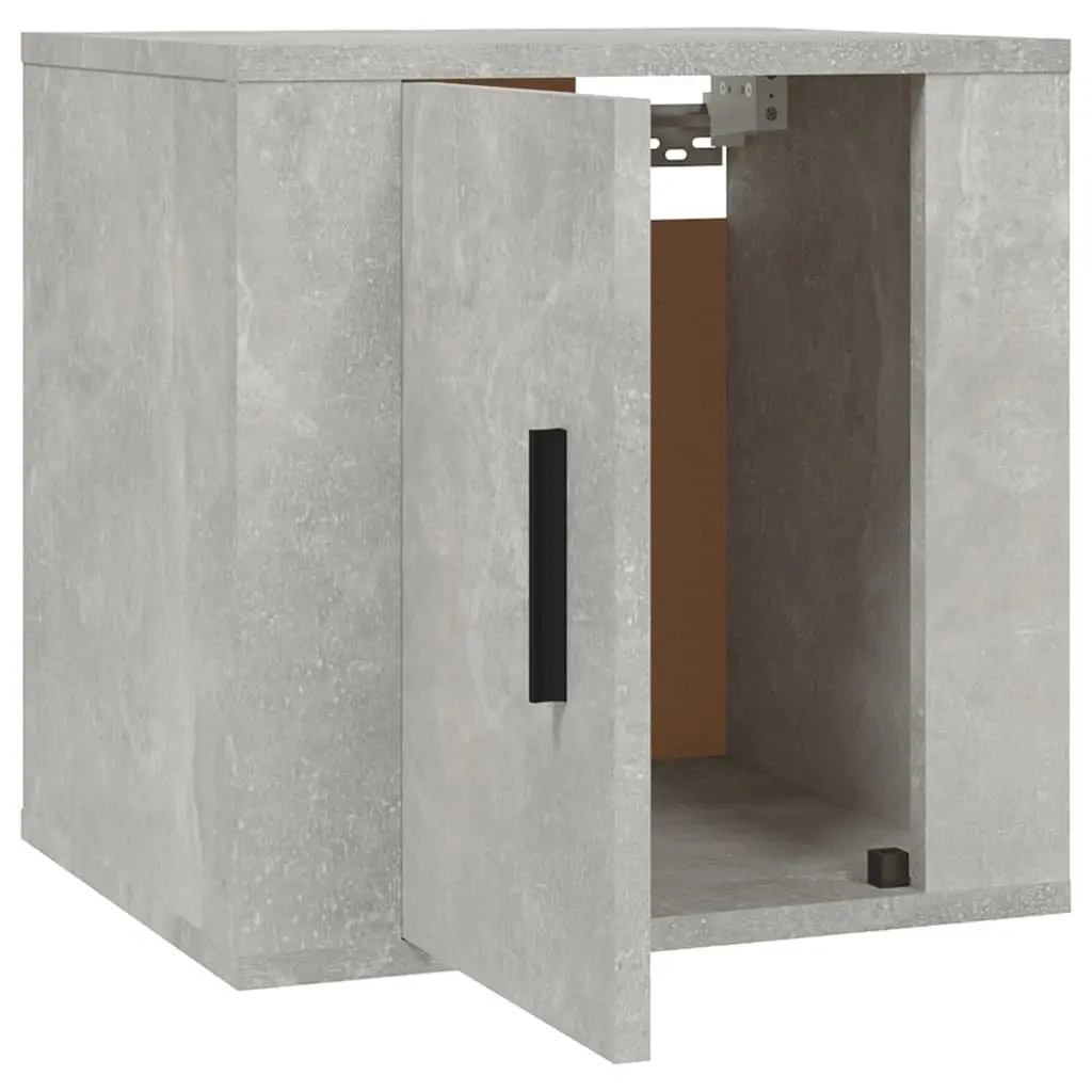 Wall Mounted TV Cabinet 40x34.5x40cm Grey Floating Media Storage Unit