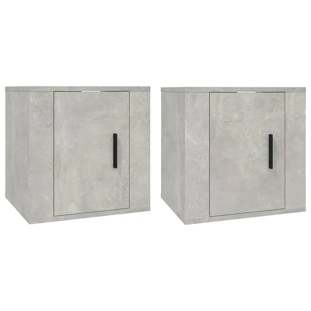 Grey Concrete Wall Mounted TV Cabinet 40x34.5x40cm Storage Unit