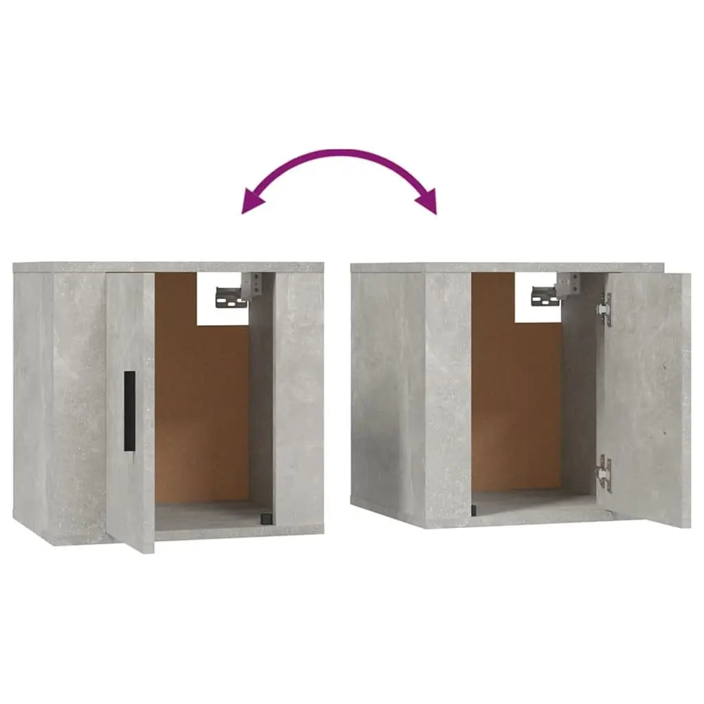 Grey Concrete Wall Mounted TV Cabinet 40x34.5x40cm Storage Unit