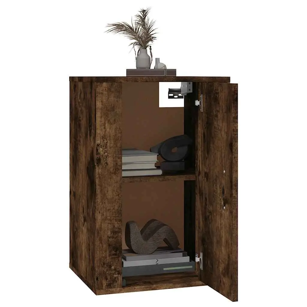 Wall Mounted TV Cabinet 40x34.5x60cm Brown Wood Storage Unit