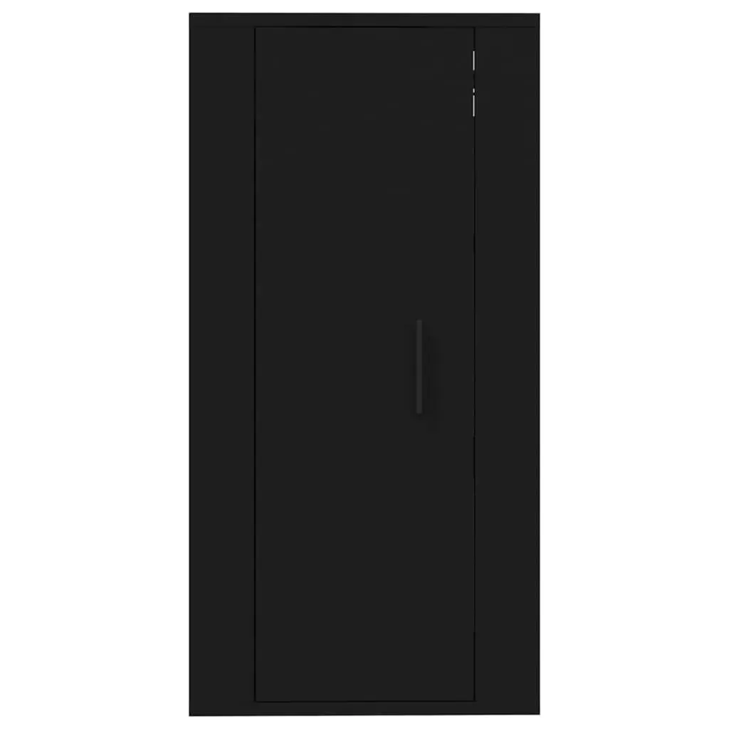 Wall Mounted TV Cabinet 40x34.5x80cm Black Storage Media Display Unit
