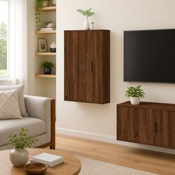 Space-Saving Wall-Mounted Media Storage Cabinet
