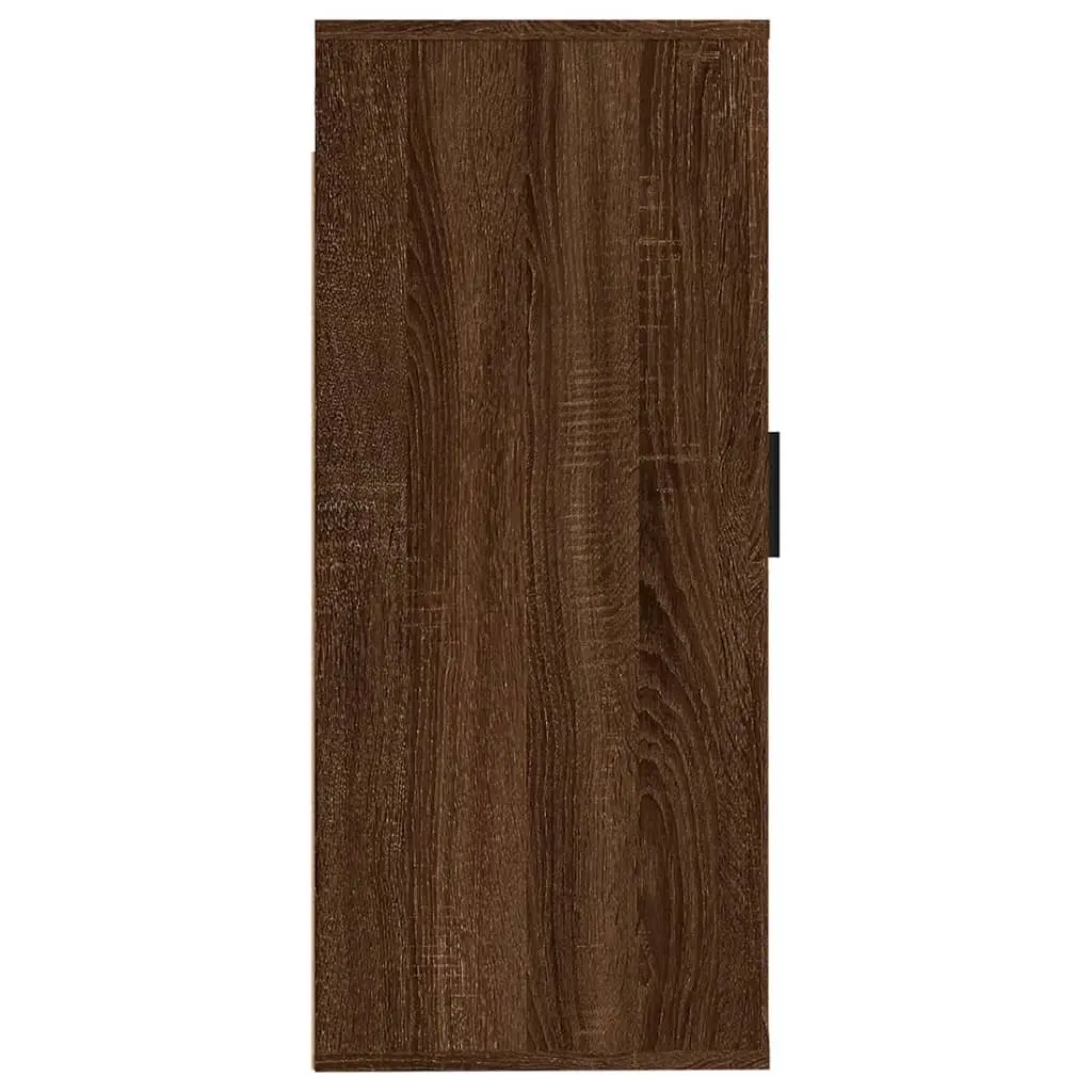 Wall Mounted TV Cabinet Brown Oak Media Storage Unit 40x34.5x80 cm