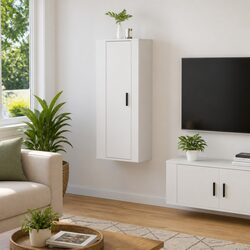 Elevate Your Space with a White Gloss Wall Mounted TV Cabinet 40x34.5x100cm