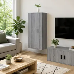 Elevate Your Space with the Grey Sonoma Wall-Mounted Cabinet