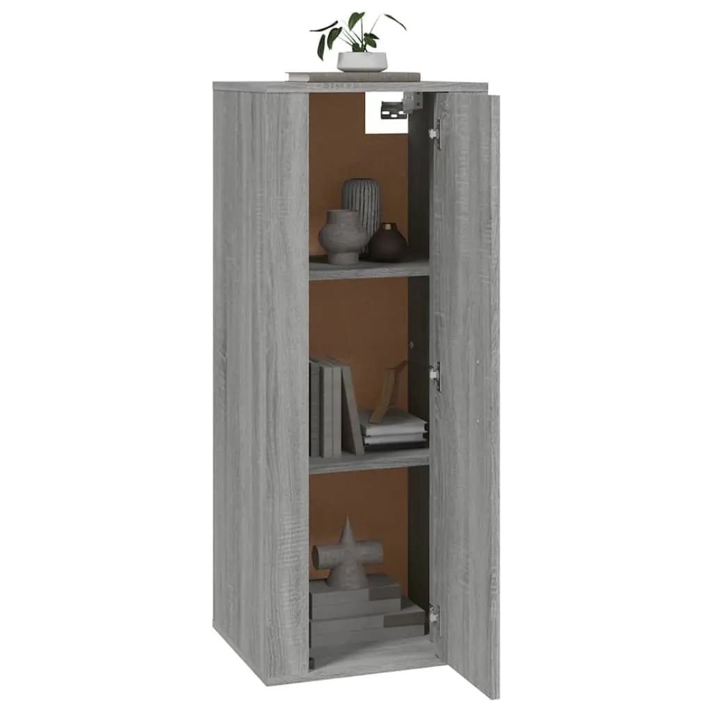 Wall Mounted TV Cabinet Grey 40x34.5x100cm Engineered Wood Storage Unit Media Stand