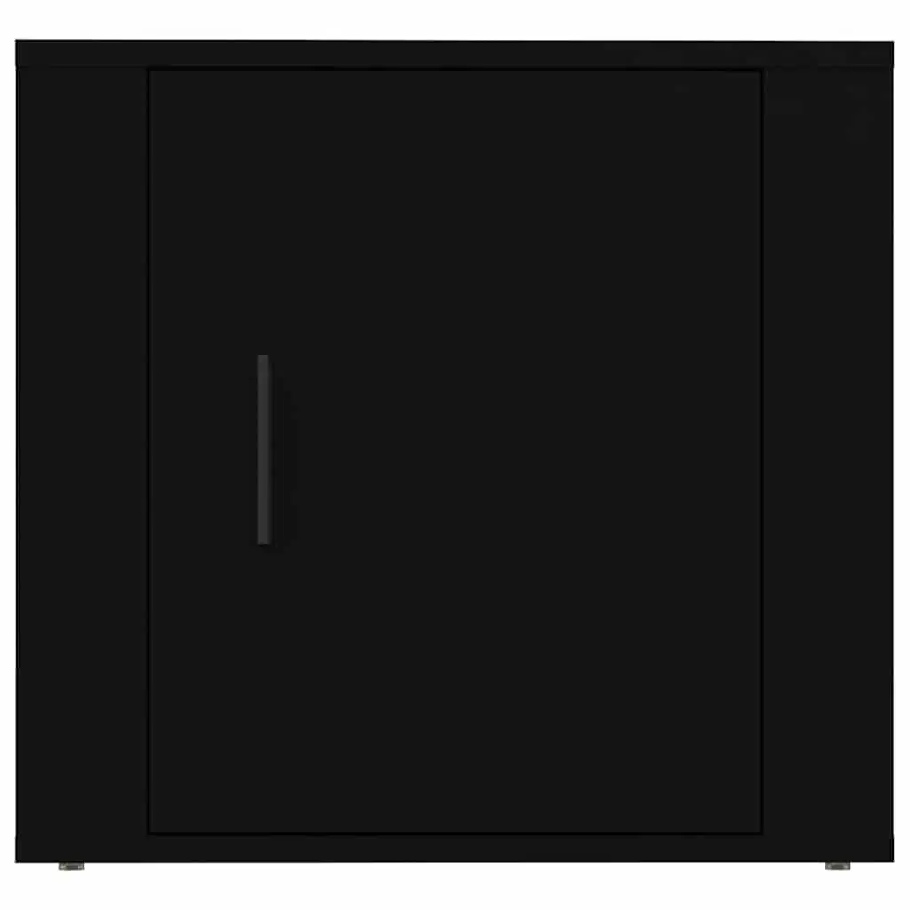 Bedside Cabinets 2 pcs Black Storage Nightstand Side Table Bedroom Furniture