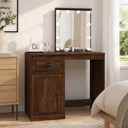Enhance Your Space with a Brown Oak Vanity Table