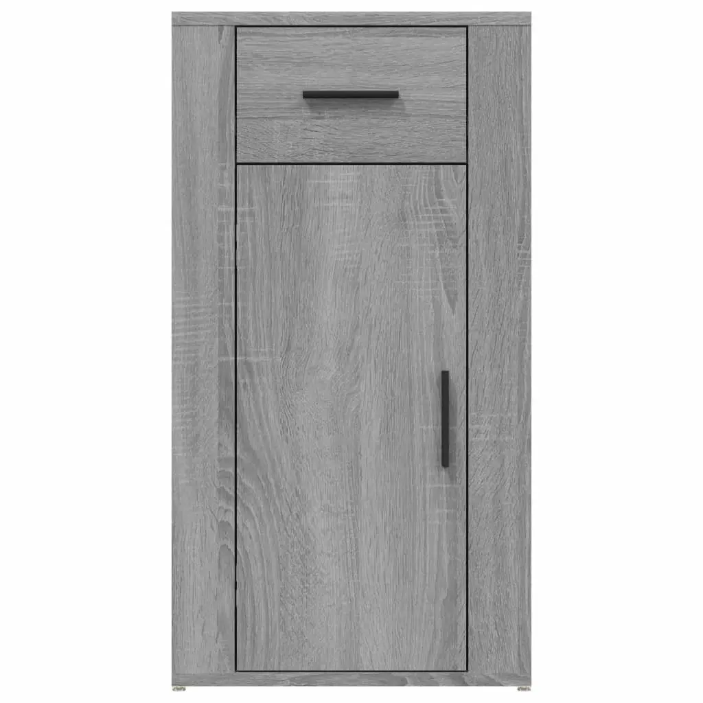 Engineered Wood Desk Cabinet Grey 40x49x75cm Storage Drawer Door Cupboard