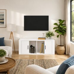 Stylish High Gloss White TV Cabinet for Your Living Space