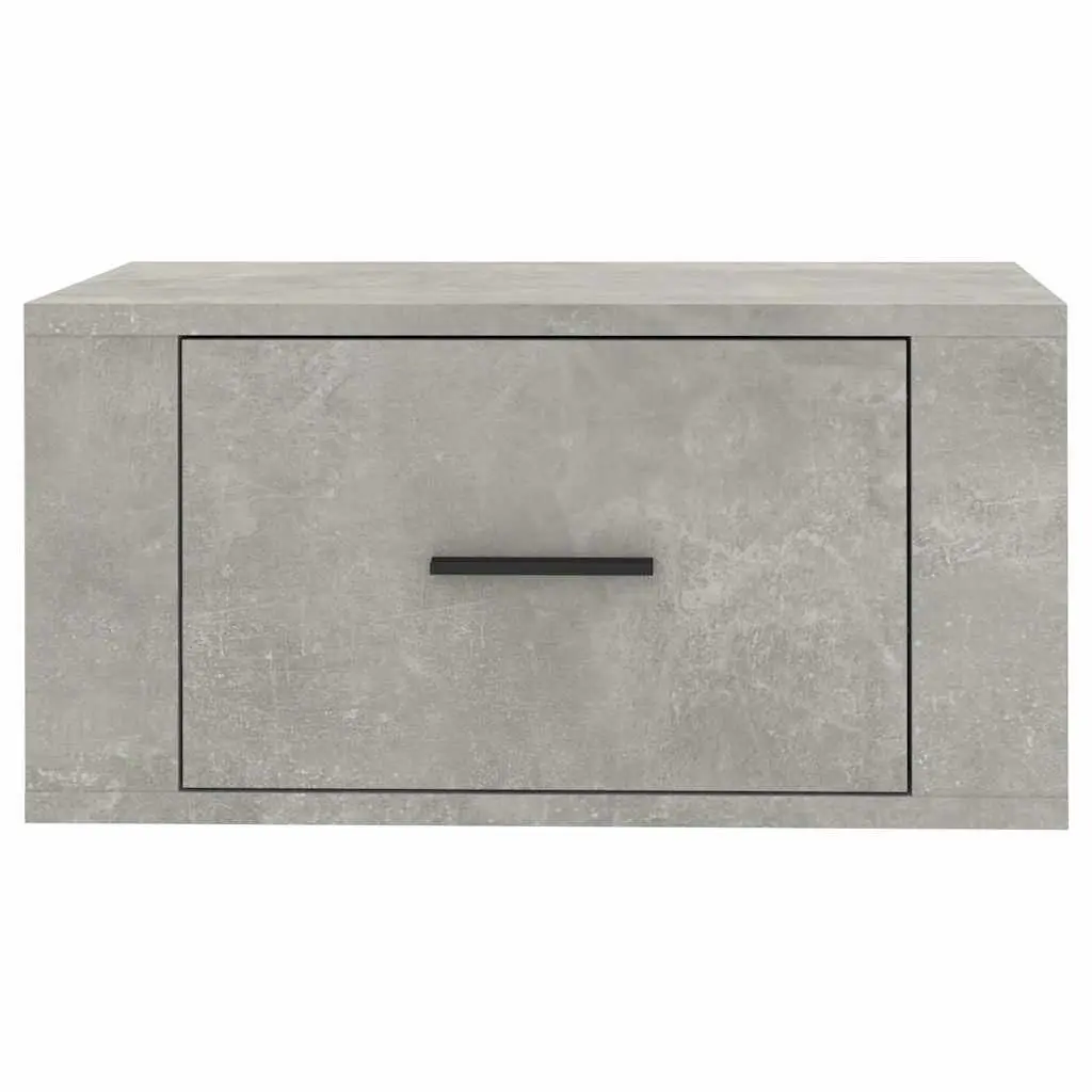 Wall-Mounted Bedside Cabinets Grey 50x36x25 cm Floating Storage Units Pair
