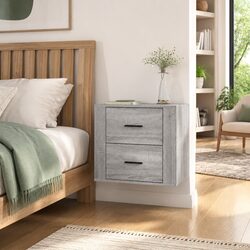 Floating Grey Sonoma Bedside Cabinet for an Organized Space