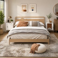Wall-mounted Bedside Cabinet 2 pcs White Floating Bedroom Storage Organiser