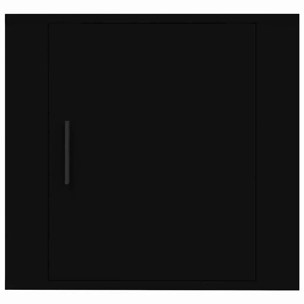 Wall-mounted Bedside Cabinet 2 pcs Black Floating Storage Organiser