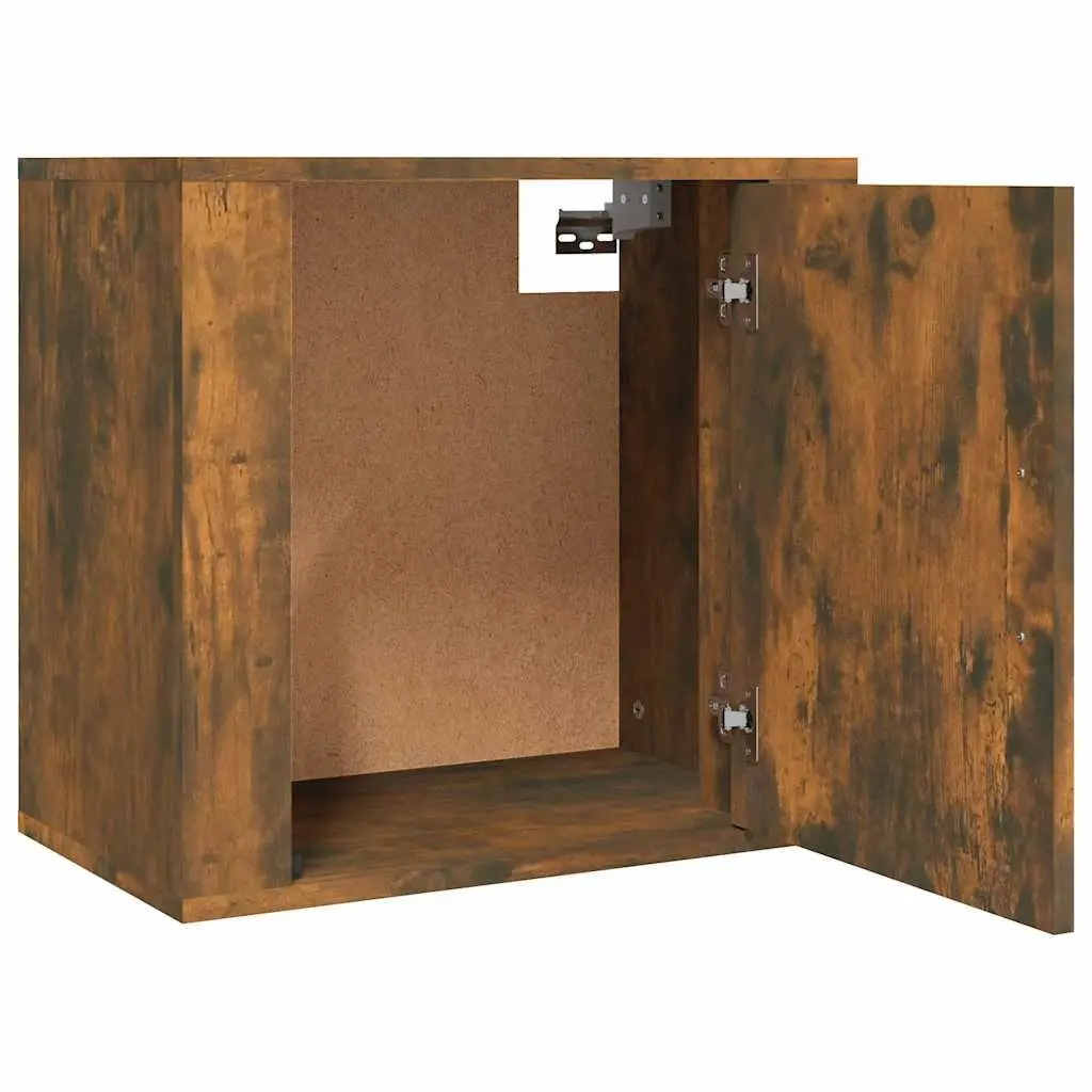 Wall-mounted Bedside Cabinets 2 pcs Brown Floating Bedroom Storage Units