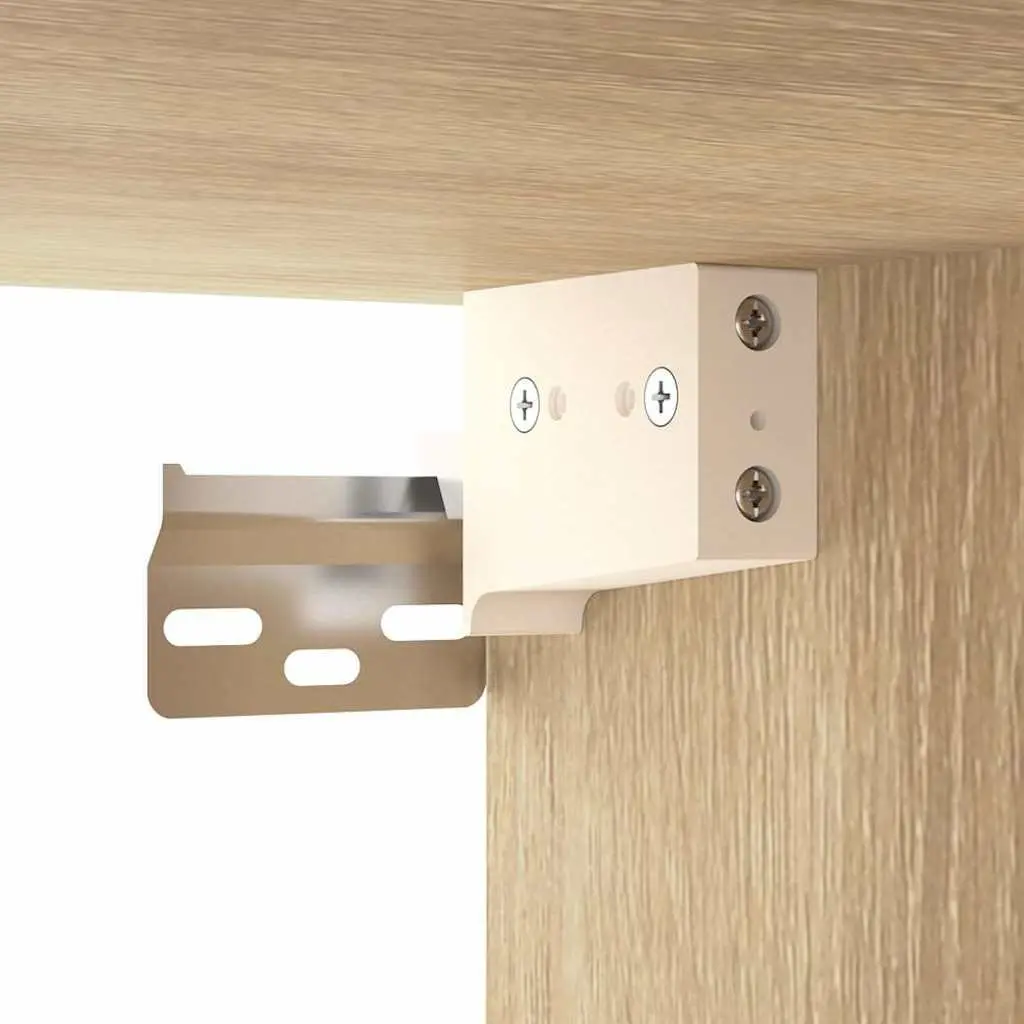 Wall-Mounted Bedside Cabinets 2 pcs Floating Storage Sonoma Oak