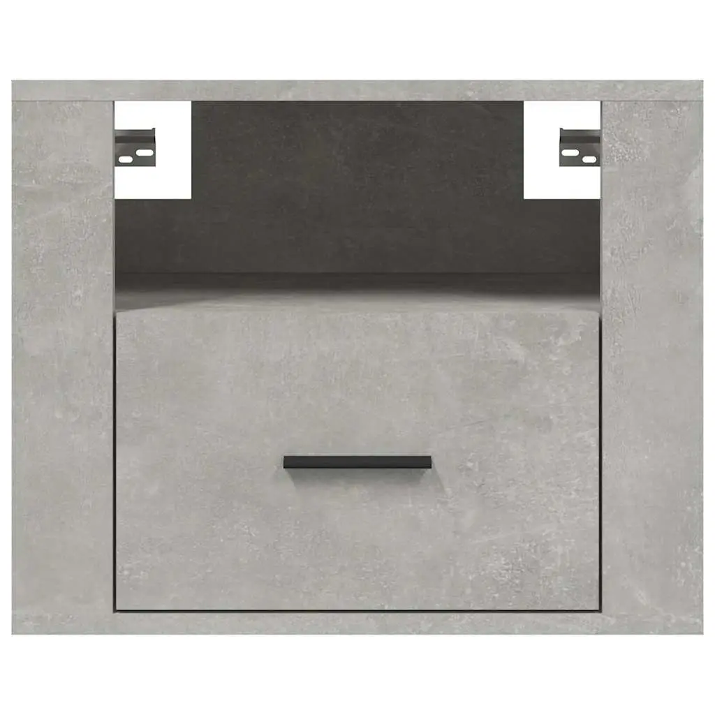 Wall-mounted Bedside Cabinets 2 pcs Grey Floating Storage Shelves