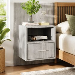 Grey Floating Shelf Unit for an Organized Space