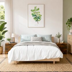 Elevate Your Space with 2 Brown Nightstand Cabinets