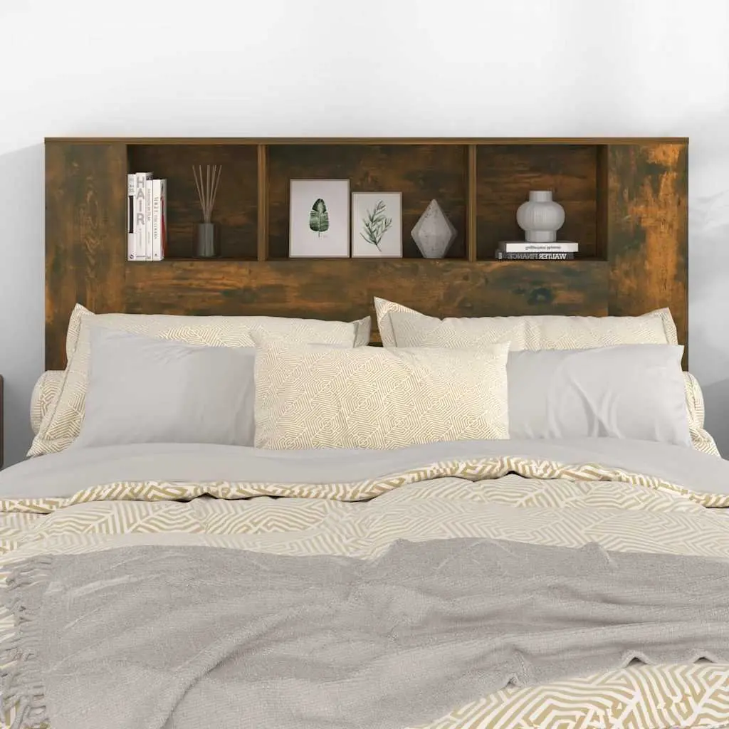 Headboard Cabinet with Storage Compartments Wall-Mounted Bedroom Furniture 140cm