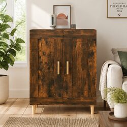 Transform Your Living Space with this Brown Oak Sideboard