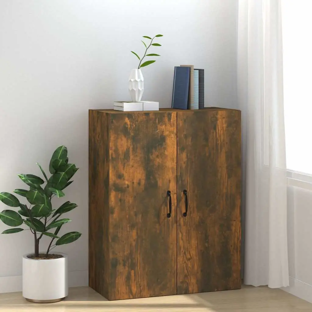 Hanging Storage Cabinet 69.5x34x90cm Two Door Wall Mounted Engineered Wood Brown