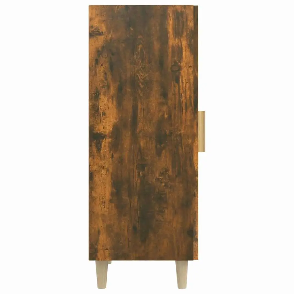 Brown Sideboard Cabinet with Storage Compartments Engineered Wood Construction