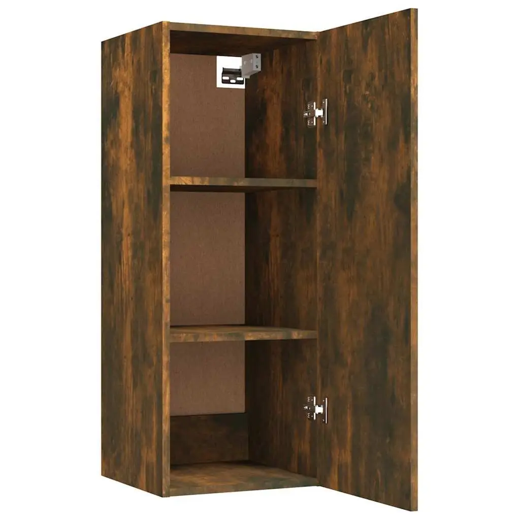 Hanging Wall Cabinet 34.5x34x90 cm Brown Engineered Wood Storage Organizer