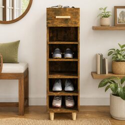 Organise Your Space with this Brown Shoe Cabinet