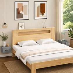 Wall-mounted Bedside Cabinet Set 2 pcs Grey Floating Nightstand Storage